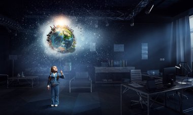 Bu büyük dünya keşfetmek. Karışık teknik