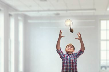 Çocuk catch ampul. Karışık teknik