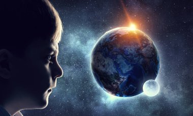 Bu büyük dünya keşfetmek. Karışık teknik