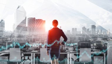 Açık plan ofisleri. Karışık teknik