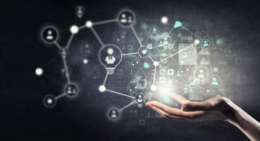 Kablosuz bağlantı futuristik konsepti