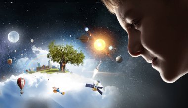 Bu büyük dünya keşfetmek. Karışık teknik