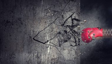 Boks eldiveni sürpriz. Karışık teknik