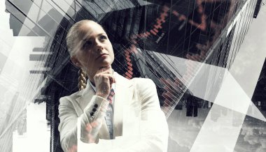 dalgın iş kadını