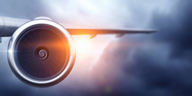 Uçak gök yüksek. Karışık teknik