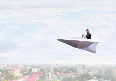 Gökyüzü sörf için bir rüya. Karışık teknik