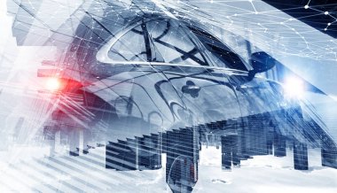 Zarif araba kapatma. Karışık teknik