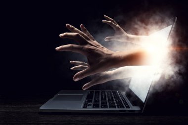 Internet güvenlik anlayışı. Karışık teknik