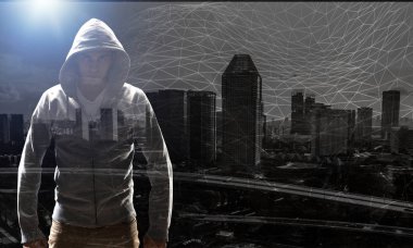 Adam hoody. Karışık teknik