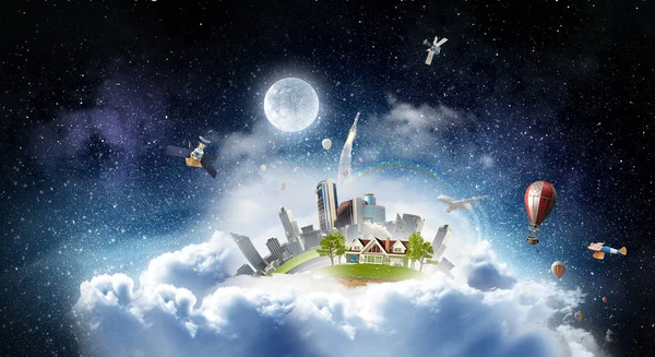 Bizim benzersiz dünya. Karışık teknik