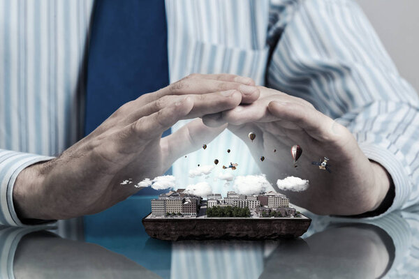 New development project. Mixed media