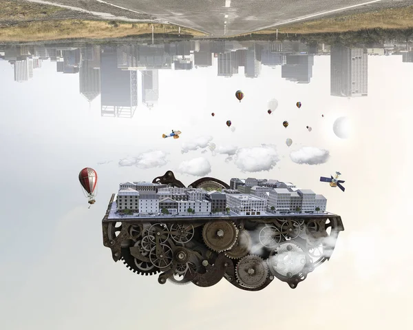 Modern şehir kavramı. Karışık teknik