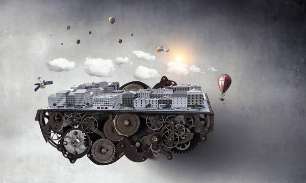 Modern şehir kavramı. Karışık teknik