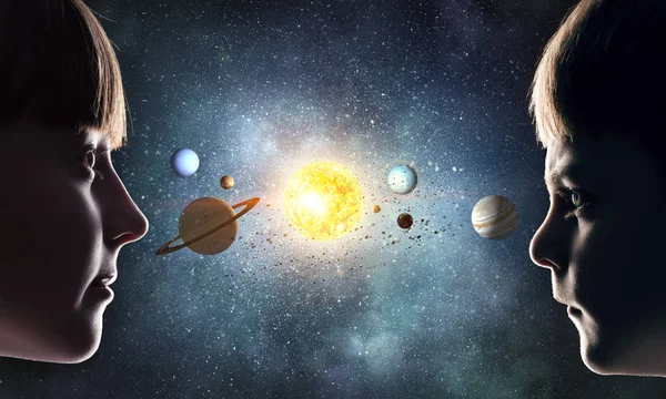 Bu büyük dünya keşfetmek. Karışık teknik