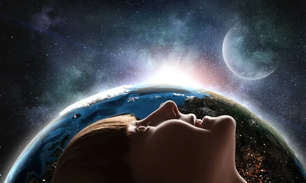 Bu büyük dünya keşfetmek. Karışık teknik