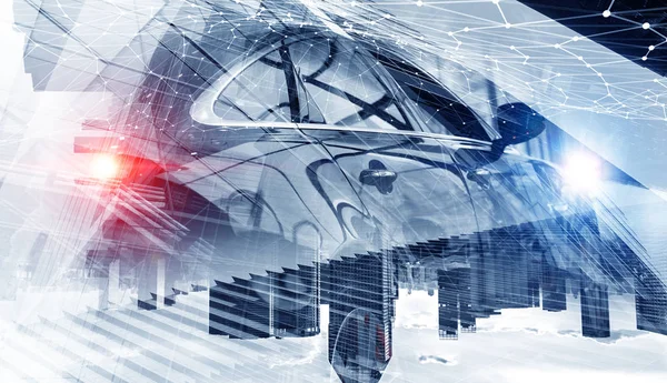 Zarif araba kapatma. Karışık teknik