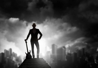 Gitar rock adam. Karışık teknik