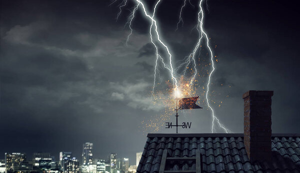 Драматический фон погоды. Смешанные медиа
