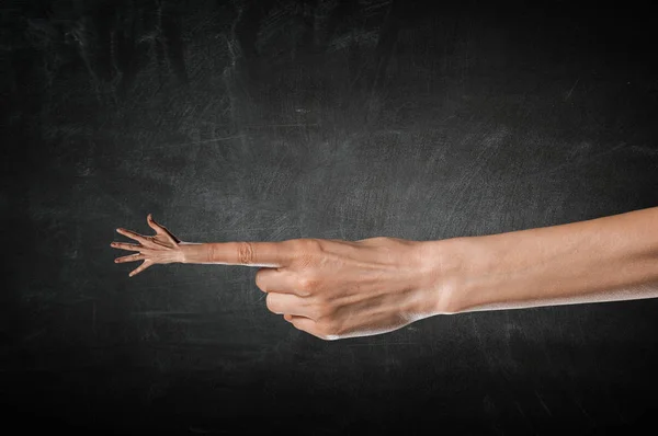 Fünf Gesten auf dem Zeigefinger . — Stockfoto