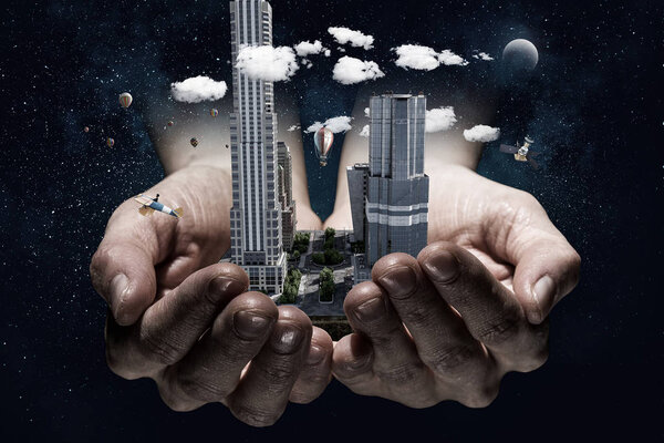 New development project. Mixed media