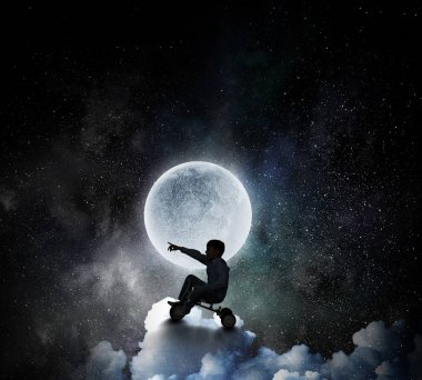 Çocuk binicilik bisiklet. Karışık teknik