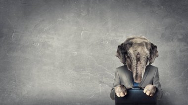 Hayvan iş adamı diplomat. Karışık teknik