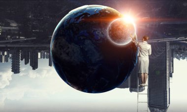 Dünya benimdir. Karışık teknik