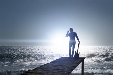 Gitar rock adam. Karışık teknik