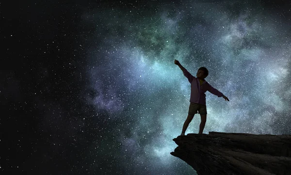 Çocukça tatlı rüyalar. Karışık teknik