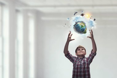 Bu büyük dünya keşfetmek. Karışık teknik