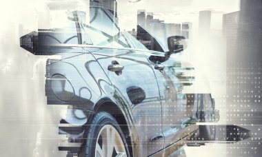 Zarif araba kapatma. Karışık teknik