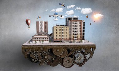 Modern şehir kavramı. Karışık teknik