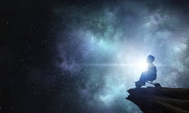 Çocuk binicilik bisiklet. Karışık teknik