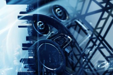 Zarif araba kapatma. Karışık teknik