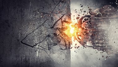 İnşaat endüstri kavramı. Karışık teknik