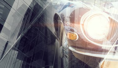 Zarif araba kapatma. Karışık teknik