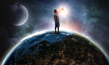 Bu koca dünyada kaybetti. Karışık teknik