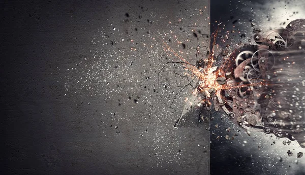 İnşaat endüstri kavramı. Karışık teknik