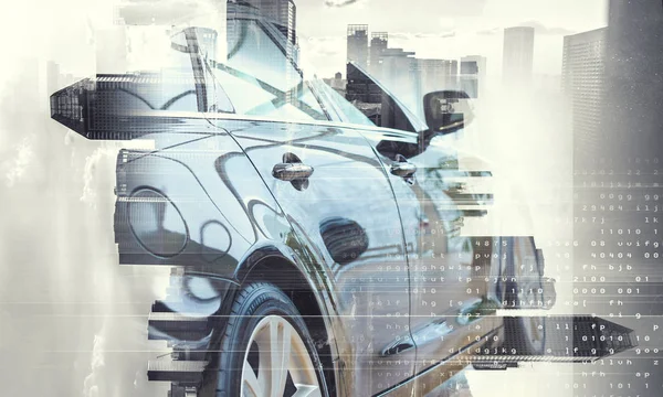 Zarif araba kapatma. Karışık teknik