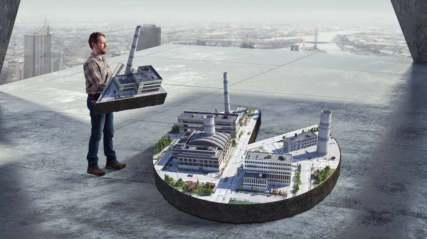 Onun yeni geliştirme projesi. Karışık teknik