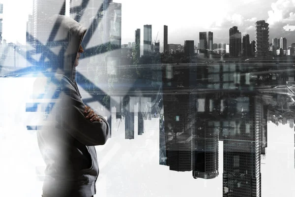 Adam hoody. Karışık teknik