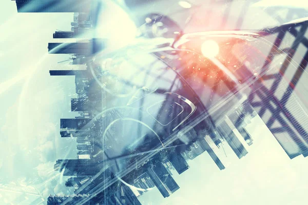 Zarif araba kapatma. Karışık teknik