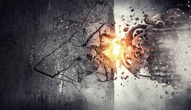 İnşaat endüstri kavramı. Karışık teknik