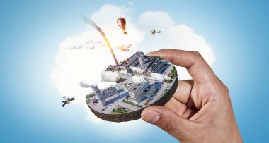 Onun yeni geliştirme projesi. Karışık teknik