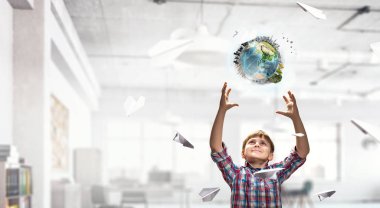 Bu büyük dünya keşfetmek. Karışık teknik