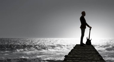 Gitar rock adam. Karışık teknik