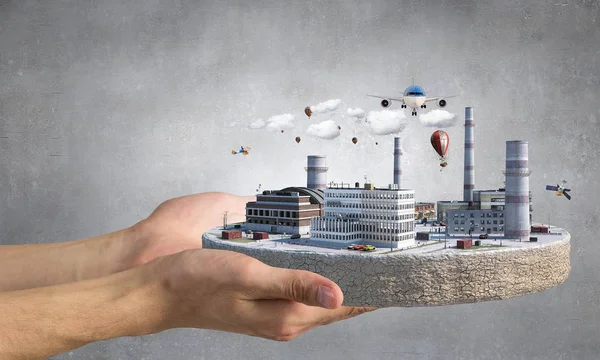 Endüstriyel yapı kavramı. Karışık teknik