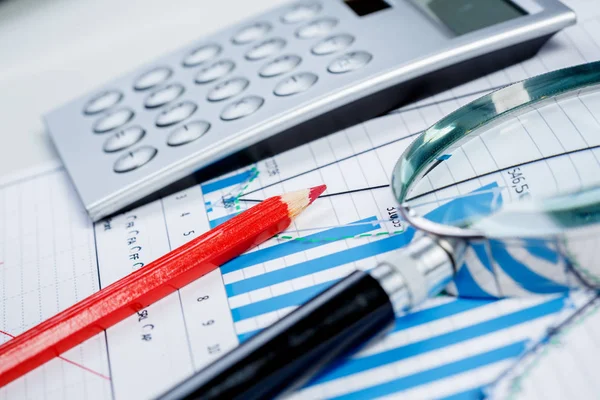 Image of businessman workplace with papers — Stock Photo, Image