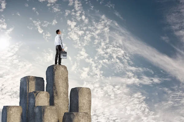 Cuando estés en la cima. Medios mixtos — Foto de Stock