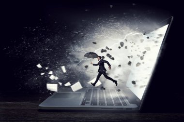 Internet ve siber kavramı. Karışık teknik